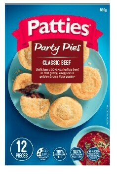 Coles Patties Party Meat Pies 12 Pack 560g offer