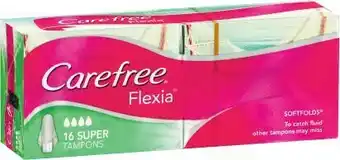 Coles Carefree Flexia Super Tampons 16 Pack offer