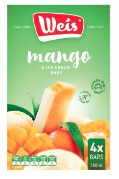 Coles Weis Ice Cream Bars 4 Pack offer