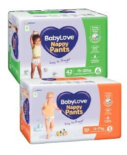 Coles BabyLove Jumbo Nappy Pants 42 Pack-56 Pack offer
