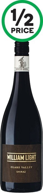 Woolworths William Light Shiraz 750ml offer