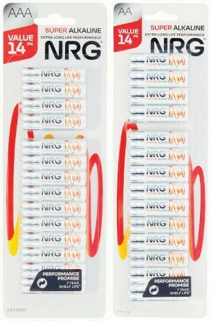 Coles NRG Batteries AA or AAA 14 Pack offer