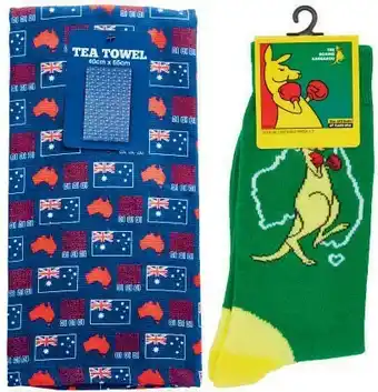 Coles Australia Day Socks or Tea Towel offer