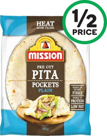 Woolworths Mission Pita Pockets 420g offer