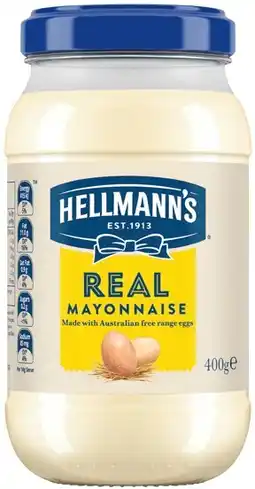 IGA Hellmann’s Mayonnaise Jar Selected Varieties offer