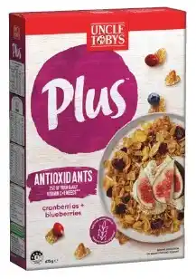 IGA Uncle Tobys Plus Cereal 620‑705g Selected Varieties offer