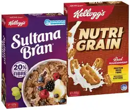 IGA Kellogg’s Nutri‑Grain 290g, Sultana Bran 420g or Original Special K 300g offer