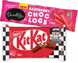 IGA Nestlé Medium Bars 35‑50g or Darrell Lea Choc Logs 3 Pack Selected Varieties offer