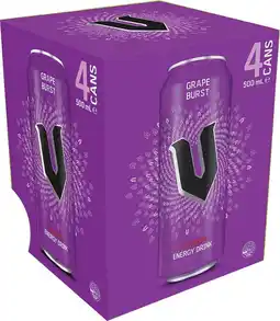 IGA NEW V Grape Burst Energy Drink offer