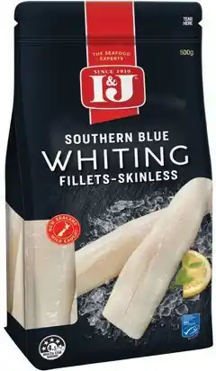 IGA I&J Southern Blue Whiting Skinless Fillets offer