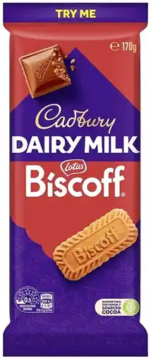 IGA NEW Cadbury Chocolate Block 150‑190g Selected Varieties offer