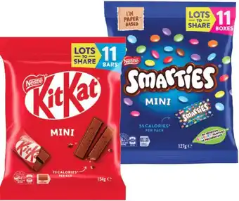 IGA Nestlé KitKat, Smarties or Milky Bar Fun Size 11 Pack Selected Varieties offer