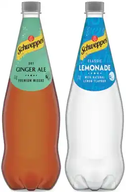 IGA Schweppes Mixers, Soft Drink or Natural Mineral Water 1.1 Litre Selected Varieties offer