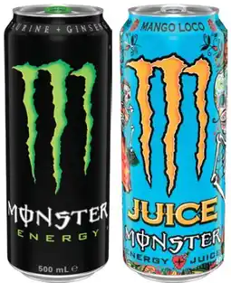 IGA Monster Energy Selected Varieties offer