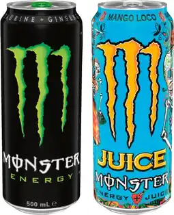IGA Monster Energy Selected Varieties offer