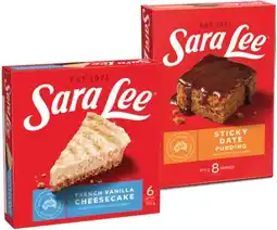 IGA Sara Lee Cheesecake 360‑425g or Pudding 475g Selected Varieties offer