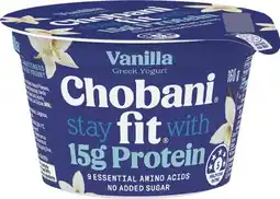 IGA Chobani Fit Protein Greek Yogurt Pot 160g or Pouch 150g Selected Varieties offer