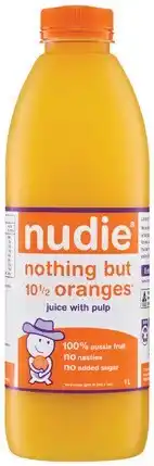 IGA Nudie Orange Juice With Pulp or Pulp Free 1 Litre offer