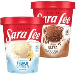 IGA Sara Lee Ice Cream Selected Varieties offer