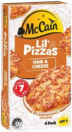 IGA McCain Lil’ Pizzas 380‑400g Selected Varieties offer