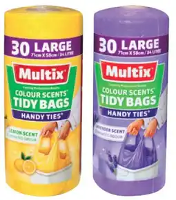IGA Multix Colour Scents Handy Ties Tidy Bags Large Selected Varieties offer