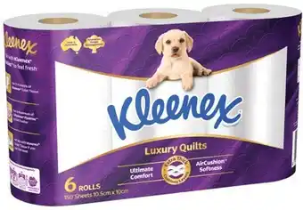 IGA Kleenex Luxury Quilts Toilet Tissue offer