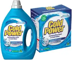 IGA Cold Power Laundry Liquid 2 Litre or Powder 2kg Selected Varieties offer