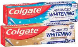 IGA Colgate Advanced Whitening or MaxFresh Toothpaste 115g Selected Varieties offer