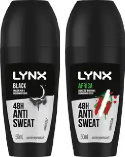 IGA Lynx Antiperspirant Roll‑On Selected Varieties offer