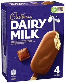 IGA Cadbury Ice Cream Sticks Selected Varieties offer