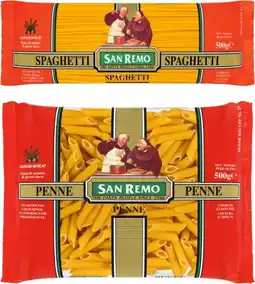 IGA San Remo Pasta 375‑500g Selected Varieties offer