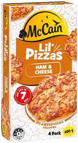 IGA McCain Lil’ Pizzas 380‑400g Selected Varieties offer