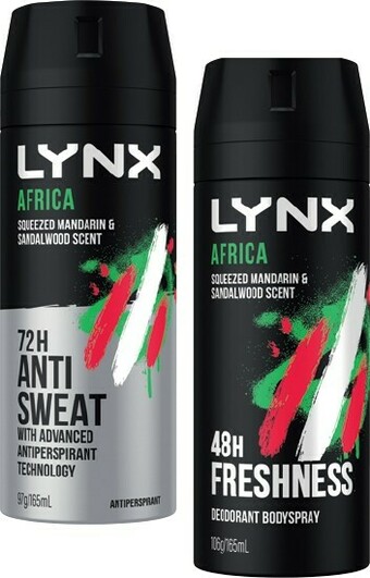 IGA Lynx Antiperspirant or Deodorant Body Spray 165mL Selected Varieties offer