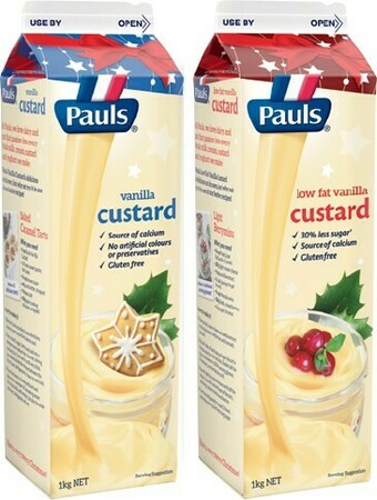 IGA Pauls Regular or Low Fat Vanilla Custard 1kg offer