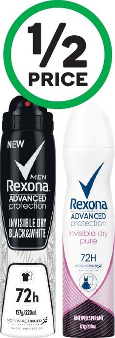 Woolworths Rexona Advanced Aerosol Deodorant 220ml offer