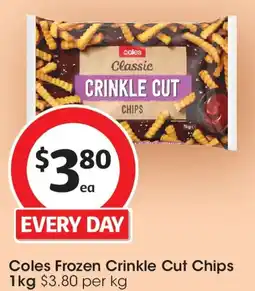 Coles Coles Frozen Crinkle Cut Chips offer