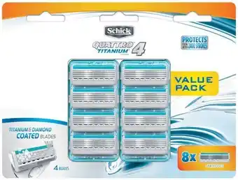 Woolworths Schick Quattro Titanium Blades Pk 8 offer