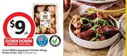 Coles Coles RSPCA Approved Chicken Wings Honey & Soy offer