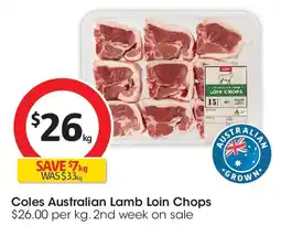 Coles Coles Australian Lamb Loin Chops offer