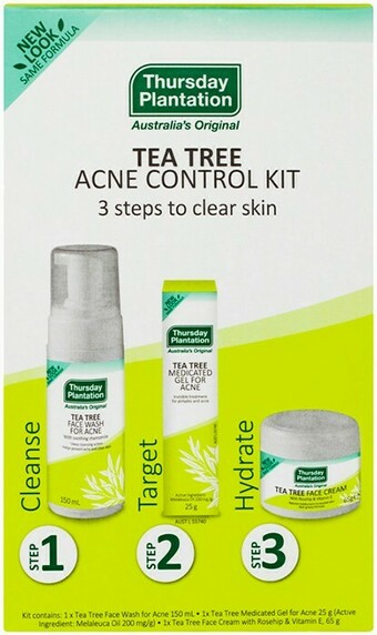 Priceline Thursday Plantation Tea Tree Clear Skin & Acne Control Kit 3 Pack offer