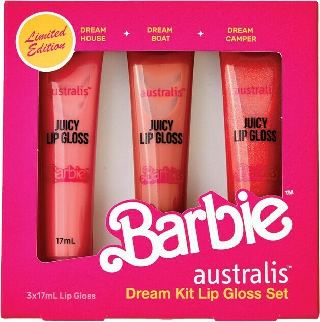 Australis Barbie Dream Kit Lip Gloss Set 3 Piece offer at Priceline