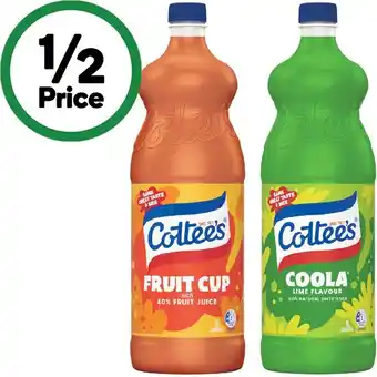 Woolworths Cottee’s Cordial offer