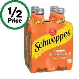 Woolworths Schweppes Soft Drink, Mineral Water or Mixer Varieties 4 x 300ml offer
