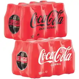 Woolworths Coca-Cola Classic, Zero Sugar or Diet Soft Drink Varieties 12 x 300ml offer