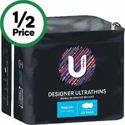 Woolworths U by Kotex Designer Ultrathins Pads offer
