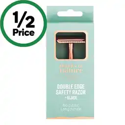 Woolworths Thanks To Nature Double Edge Safety Razor & Blade offer