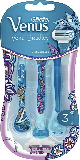 Gillette Vera Bradley + Venus Women's Disposable Razor 3 Pack