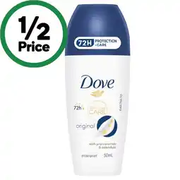 Woolworths Dove Women Advanced 72hr Roll On Deodorant offer