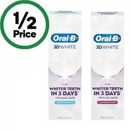 Woolworths Oral-B 3D Whitening Toothpaste offer