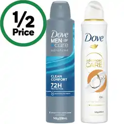 Woolworths Dove Advanced Care Deodorant 72h offer